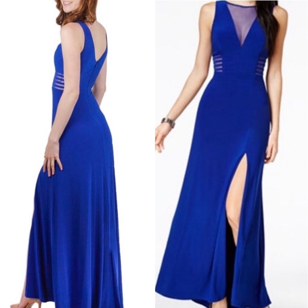 Brand: Morgan & Co. blue dress, long, size 7